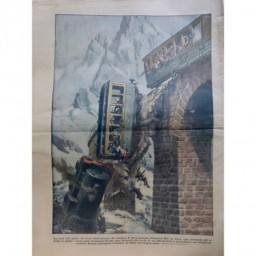 1927 DC ACCIDENT DERAILLEMENT TRAIN CHEMIN FER VIADUC CHAMONIX MER GLACE