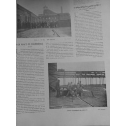 1906 FI MINES COURRIERES CATASTROPHE CADAVRE SORTIE EBOULEMENT SECOURS