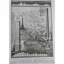 1915 JV OR MOBILISATION FRANCE RIBOT MINISTRE FINANCE PARIS TOUR EIFFEL MILLIARD