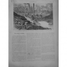 1895 I OR GUYANE NOUVELLE MINE PLACER CARSEWENNE PIOCHE TAMIS EAU