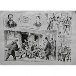 1892 ANARCHISTE RAVACHOL DYNAMITE EXPLOSION RESTAURANT VERY PROCES 3 JOURNAUX