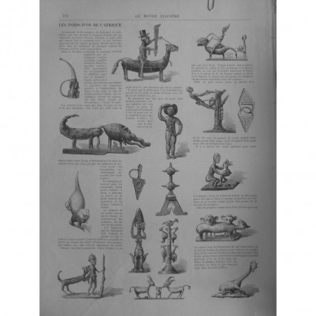 1892 MI OR AFRIQUE POIDS OR BALANCE MITKAL TRANSPORT