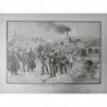 1891 MINE PAS-DE-CALAIS MINEUR SORTIE PUITS SENTINELLE GREVE