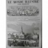 1870 MINE CREUSOT MINEUR GREVE EGLISE ARRIVEE TROUPE