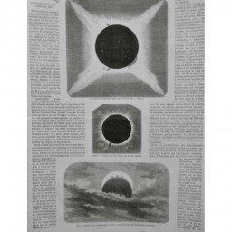 1868 I ECLIPSE TOTALE SOLEIL OBSERVATOIRE