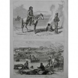 1874 UI AMERIQUE NORD METIS CHASSEUR CARABINE RIVIERE BAC CHEVAUX