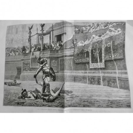 1874 UI GLADIATEUR ARENE COMBAT MORT VESTALE POUCE