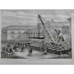 1874 UI WOOLWICH ARSENAL FABRICATION GRUE ACIER FONDERIE