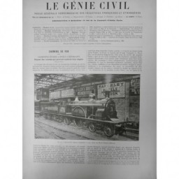 1896 1ER TRAIN INAUGURATION NOUVELLE LIGNE LOCOMOTIVE EXPRESS ROUE LIBRE