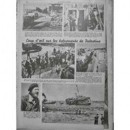 1947 PI PALESTINE EVENEMENTS DEPART JUIF EMIGRÉ PERSECUTION HITLERIENNE ATTENTAT