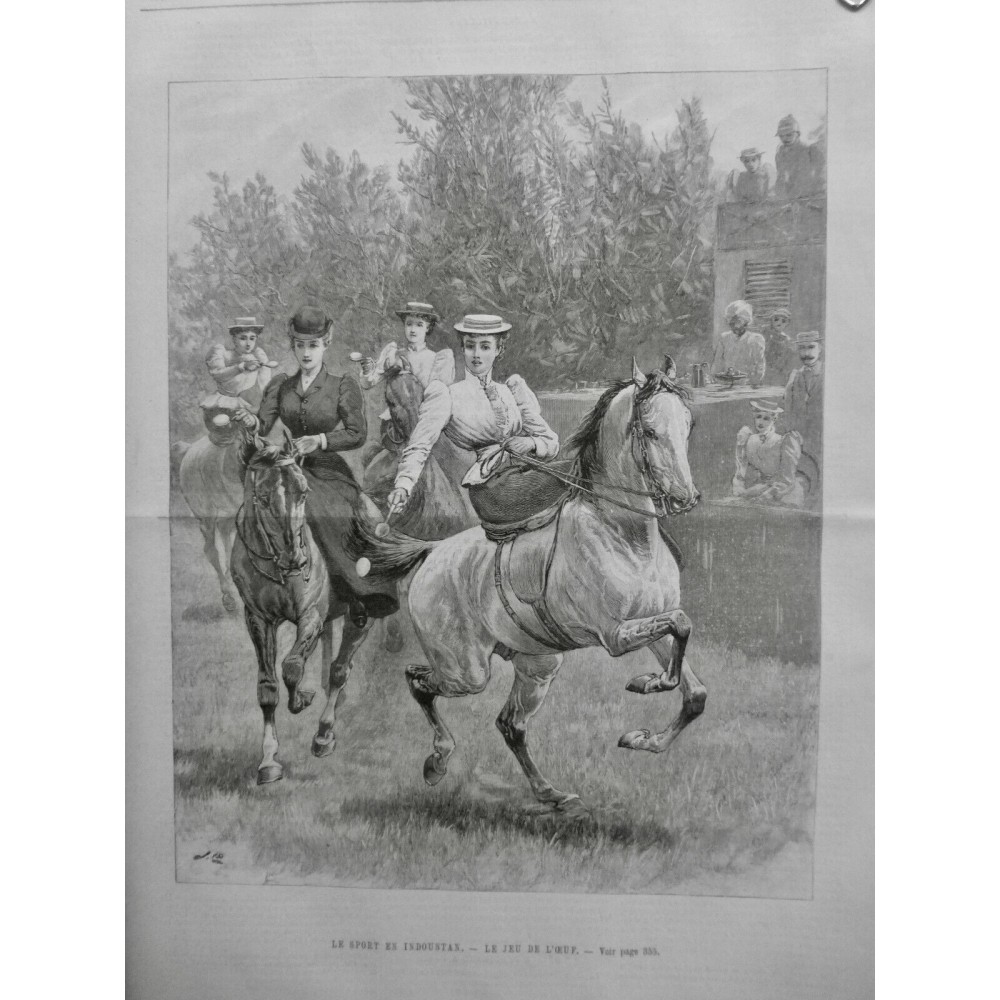 1896 UI SPORT INDOUSTAN FEMME AMAZONE JEU OEUF CUILLERE EQUILIBRE