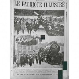 1927 1ER TRAIN INAUGURATION NOUVELLE COCKERILL USINE FABRIQUE ROI GREINER CANON