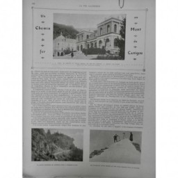 1906 1ER TRAIN INAUGURATION NOUVELLE SUISSE CHEMIN FER MONT CANIGOU VERNET BAINS