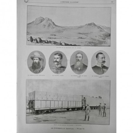 1899 TRAIN BLINDÉ EVENEMENT TRANSVAAL DURBAN-LADYSMITH TRANSPORT SOLDAT