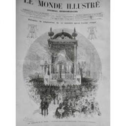 1877 MI M THIERS OBSEQUES CEREMONIE RELIGIEUSE NOTRE DAME LORETTE DESSIN SCOTT