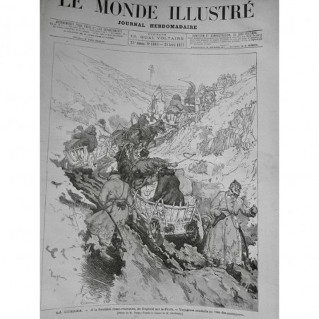 1877 MI GUERRE FRONTIERE RUSSO-ROUMAINE UNGHENT PRUTH VOYAGEUR VISA PASSEPORT