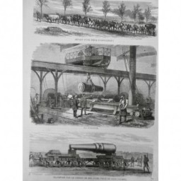 1870 TRAIN BLINDÉ TRANSPORT PIECE ARTILLERIE LOURDE CANON FORRERIE