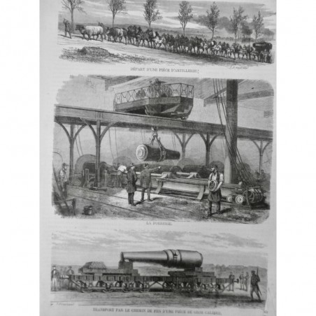 1870 TRAIN BLINDÉ TRANSPORT PIECE ARTILLERIE LOURDE CANON FORRERIE